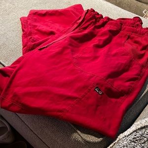 Koi Lite Red Scrub Pants 3X Petite